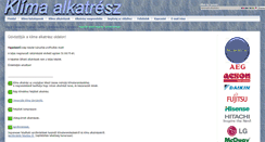 Desktop Screenshot of klima-alkatresz.hu